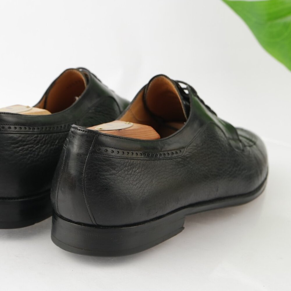 Mezlan Mens Hudson Oxford Size 11 M Black Leather Split Toe Blucher Dress Shoe - Picture 4 of 12